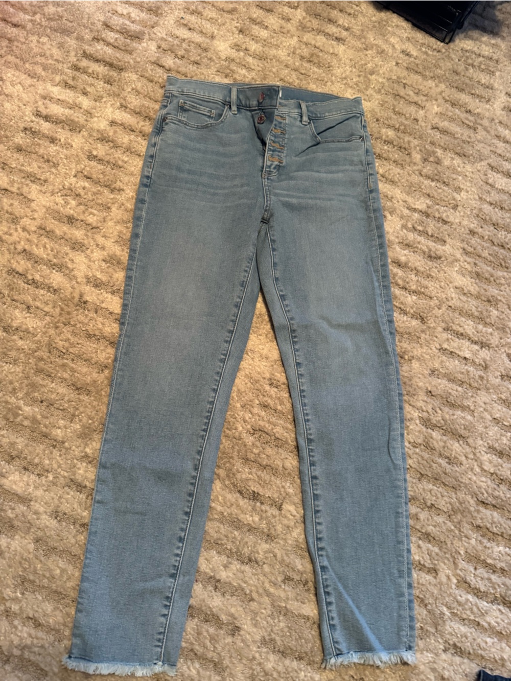 Gap Light Blue Women's Skinny Jeans Frayed Ankle